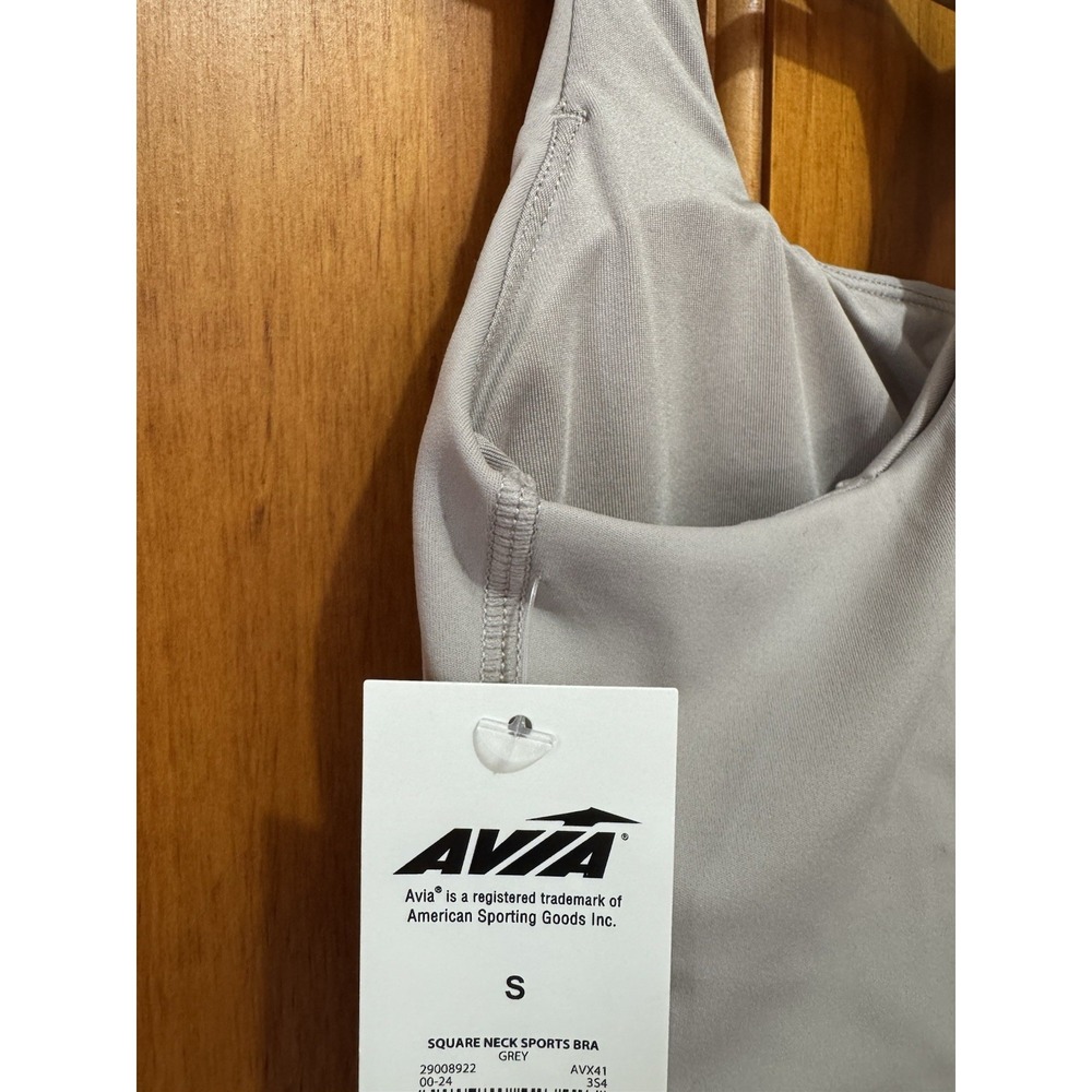 Avia Square Neck‎ Sports Bra for Women Medium Support Gray Size Small - NWT - Picture 7 of 7